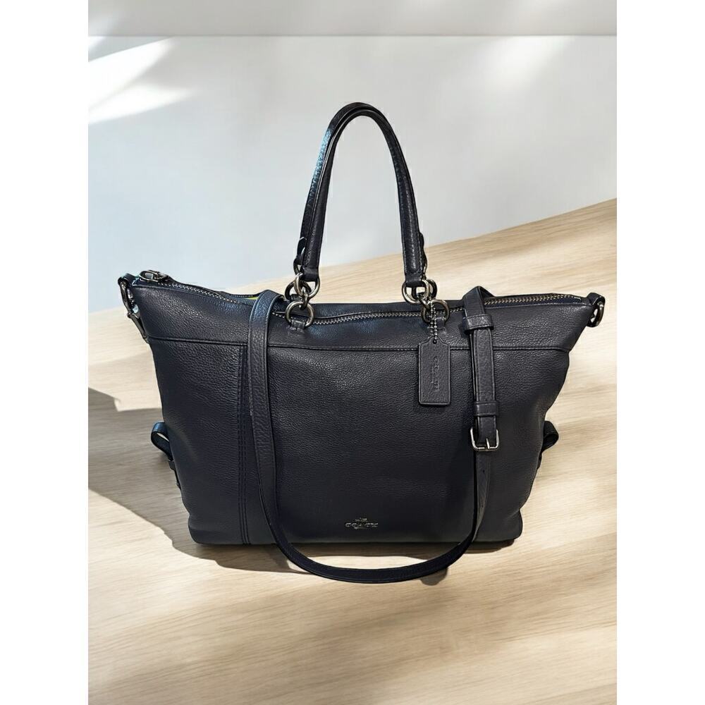 Coach F59325 Lenox Pebble Leather Convertible Satchel Bag